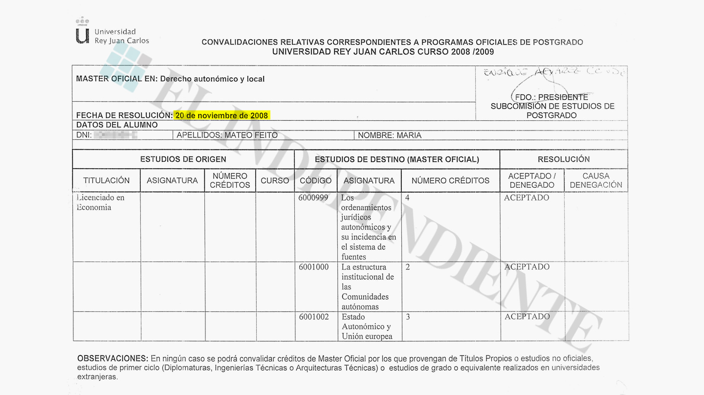 Solicitud convalidación Feito