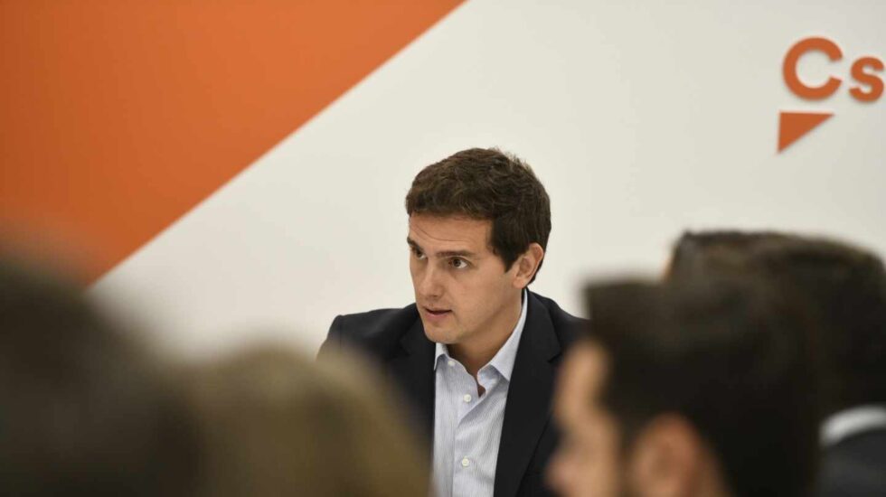 El líder de Ciudadanos, Albert Rivera, en el Comité Ejecutivo permanente.