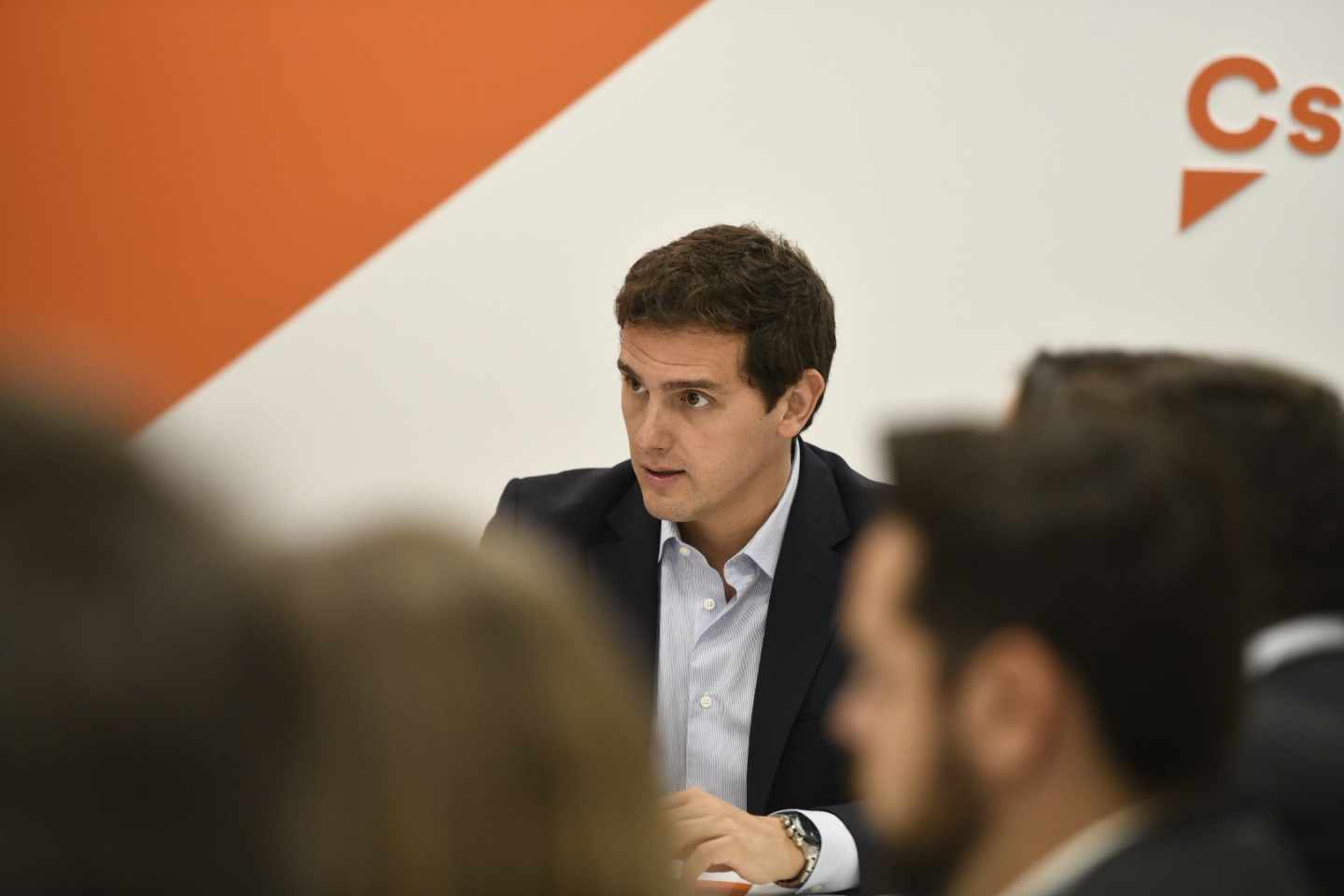 El líder de Ciudadanos, Albert Rivera, en el Comité Ejecutivo permanente.