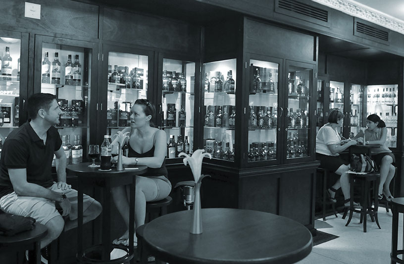 Barra de un bar.