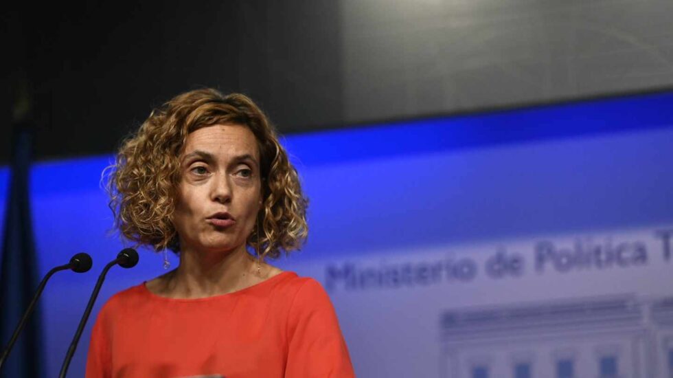 La ministra de Política Territorial y Función Pública, Meritxell Batet, tras la reunión con los sindicatos de la función pública.