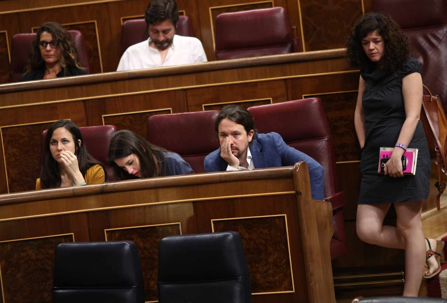 Pablo Iglesias e Irene Montero, en el Congreso de los Diputados.