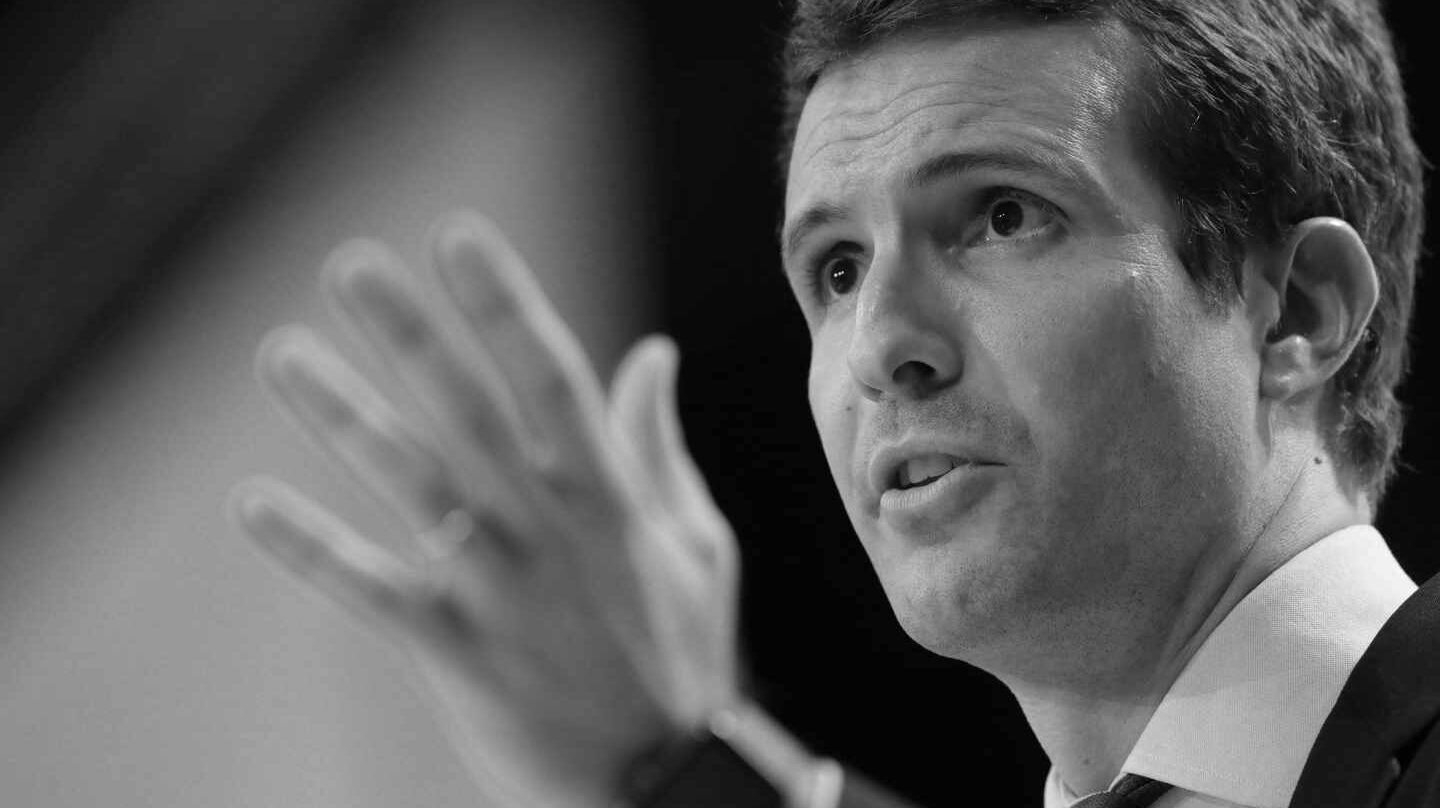 Pablo Casado, durante su discurso final en el Congreso del PP.