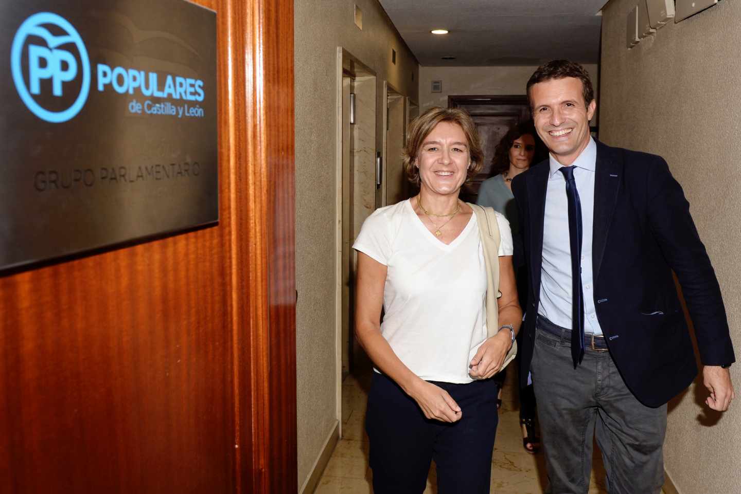 Isabel García Tejerina y Pablo Casado.