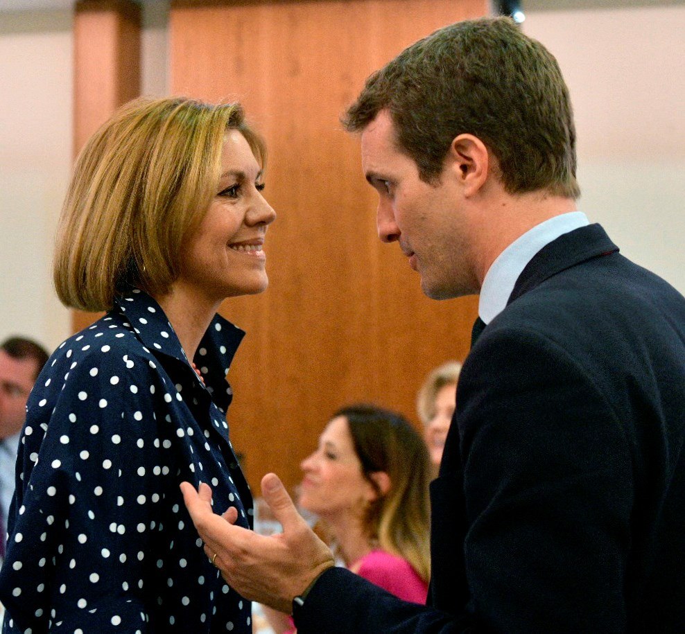 María Dolores de Cospedal y Pablo Casado.