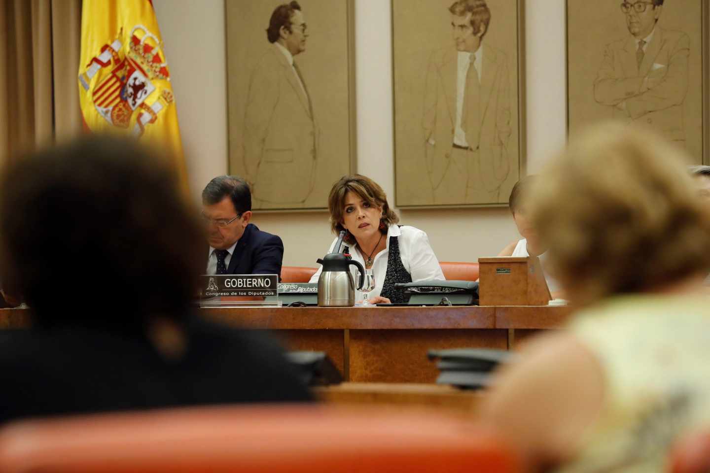 La ministra Dolores Delgado, en el Congreso.