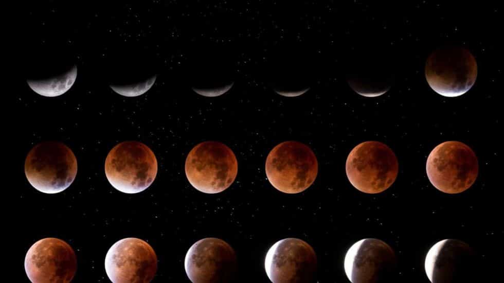 Fases de un eclipse de Luna