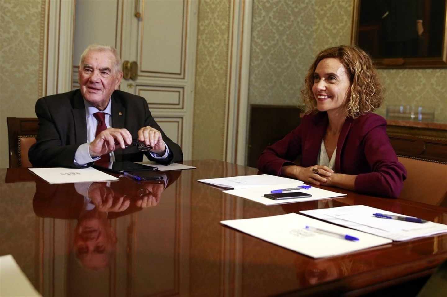 Meritxell Batet y Ernest Maragall