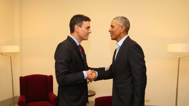Barack Obama y Pedro Sánchez.