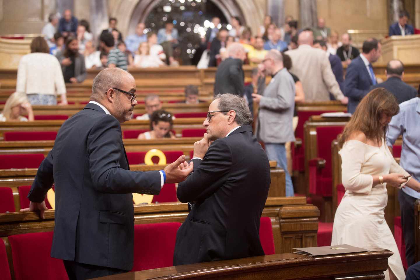 El presidente de la Generalitat Quim Torra, en el Parlament.