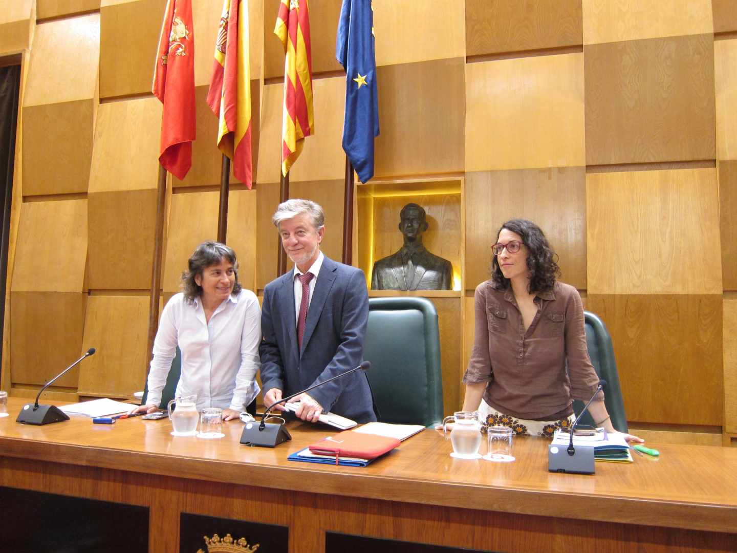 El alcalde de Zaragoza, Pedro Santisteve, durante un Pleno.