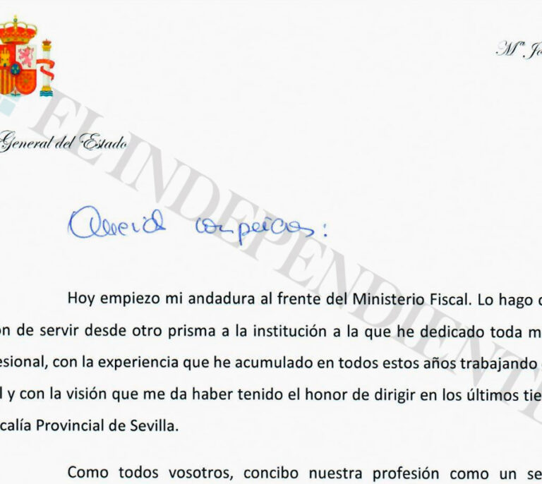 Carta de la nueva fiscal general a todos los fiscales: "Trabajaré desde la más radical independencia"
