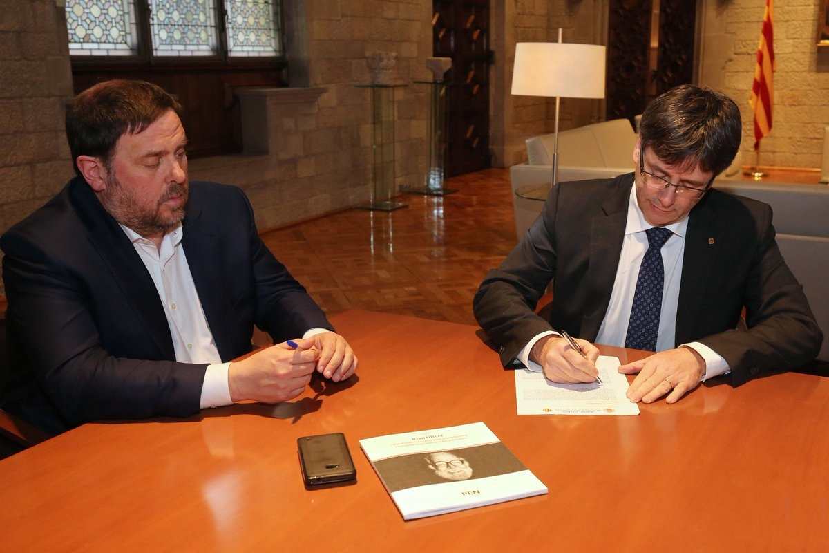 Oriol Junqueras y Carles Puigdemont.