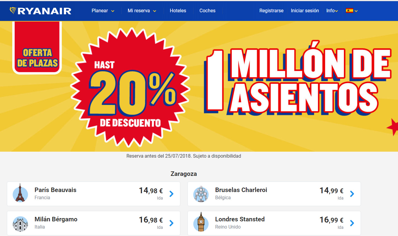 Ryanair tira sus precios en plena huelga para evitar un frenazo de las reservas