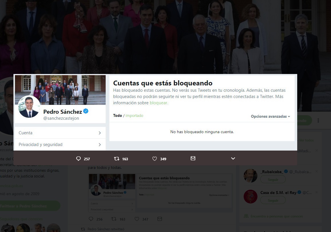 Sánchez responde a las críticas por la lista de amnistiados "abriendo" su Twitter a los trolls