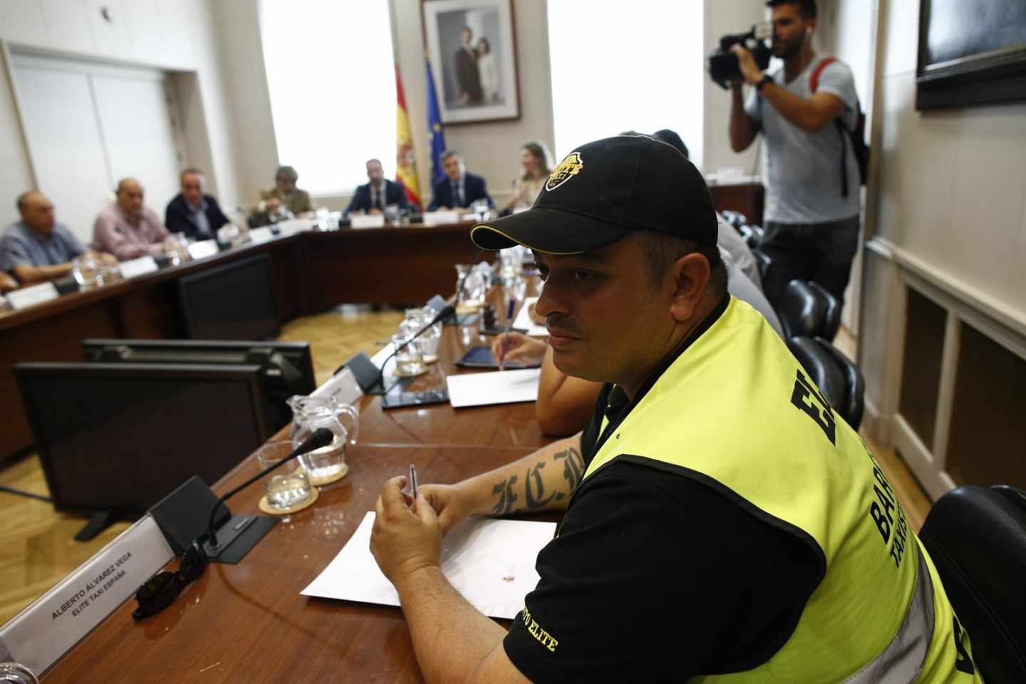 Reunión entre Fomento y las asociaciones de taxistas. En la imagen, Tito Álvarez, de Élite Taxi.