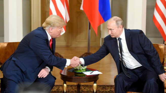 Donald Trump y Vladimir Putin en Hensilki
