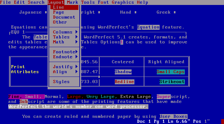 Qué bonito era el WordPerfect 5.1