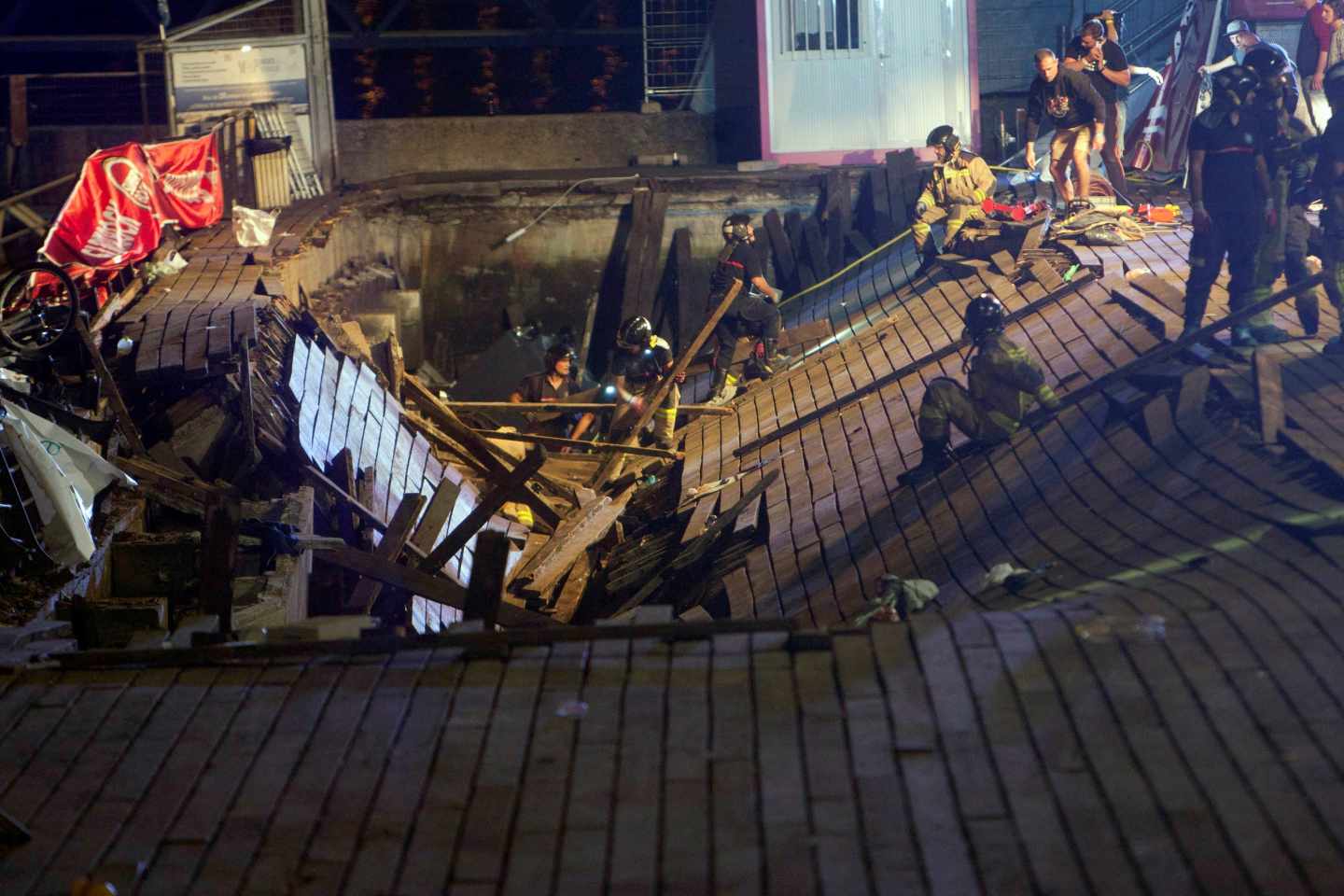 Balance del derrumbe del paseo marítimo de Vigo: 377 heridos, 5 de ellos graves