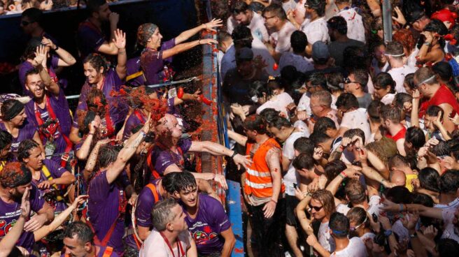 Fiesta de la Tomatina en Buñol.