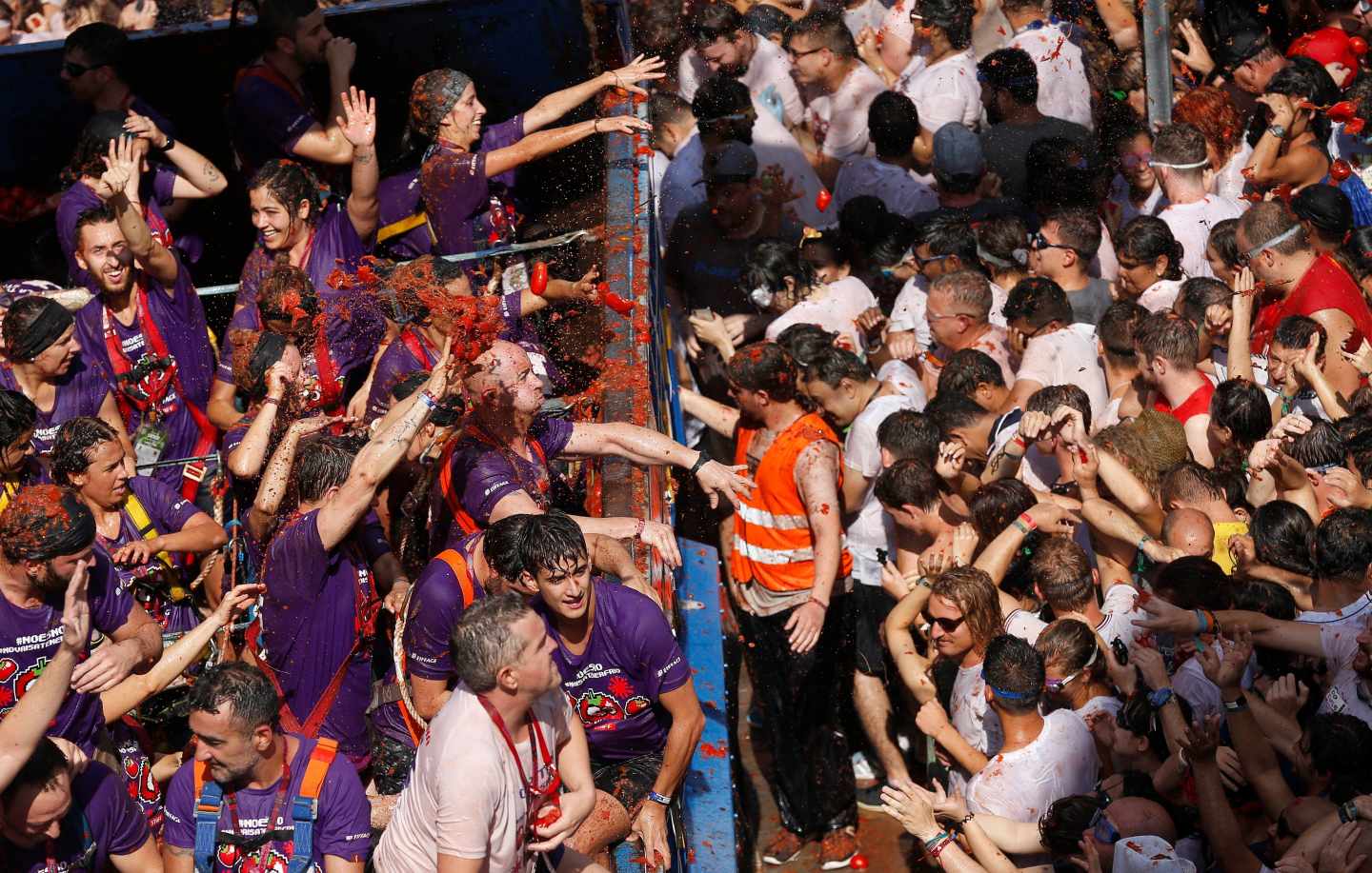 Fiesta de la Tomatina en Buñol.