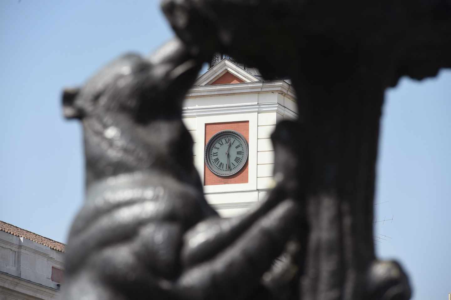 El reloj de la Puerta del Sol de Madrid.