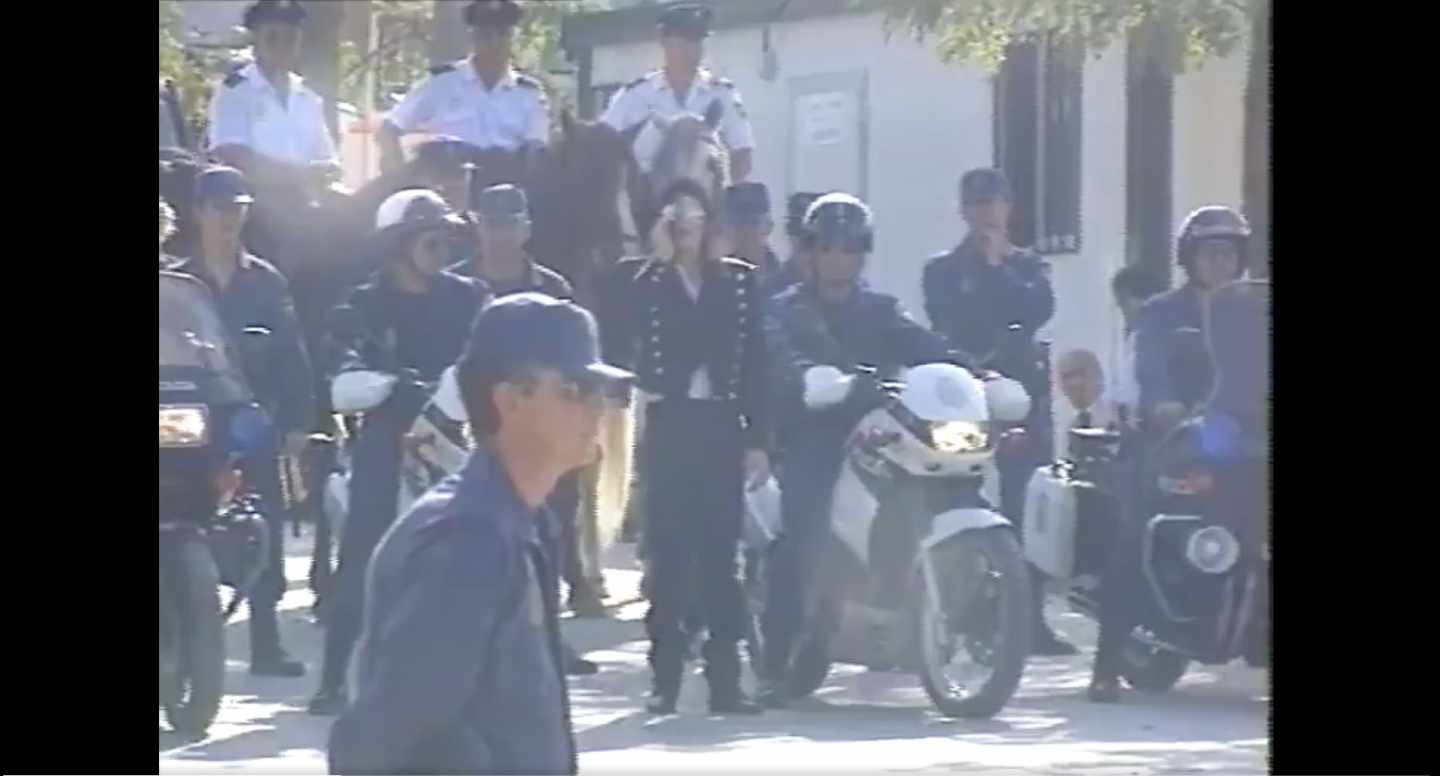 Captura del vídeo compartido por la Policía