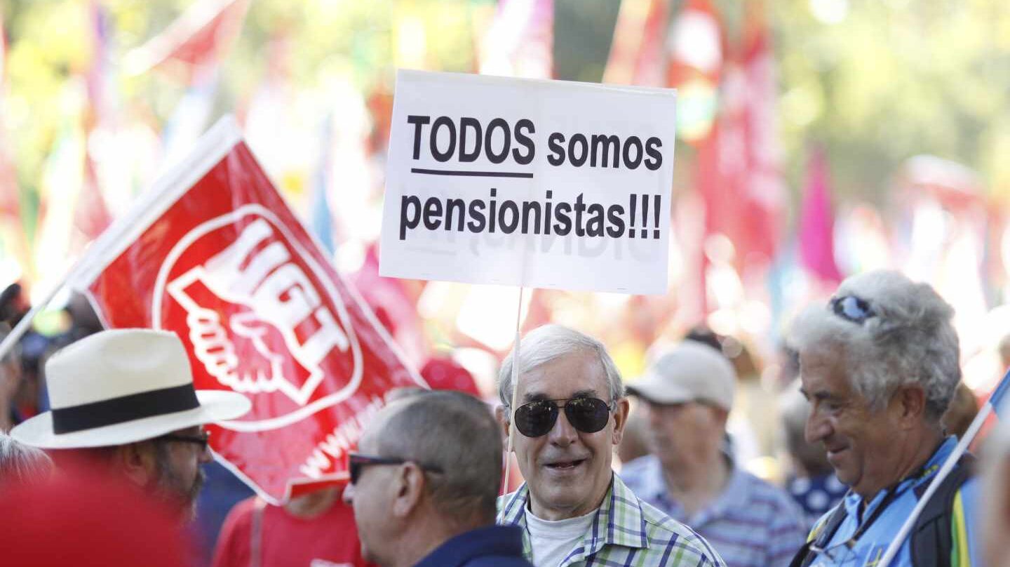 Marcha de pensionistas en Madrid.