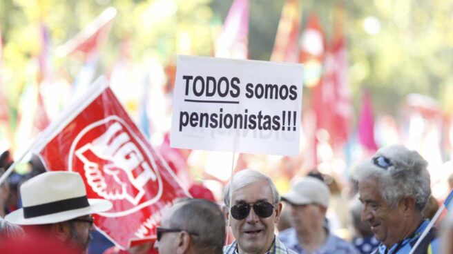 Marcha de pensionistas en Madrid.