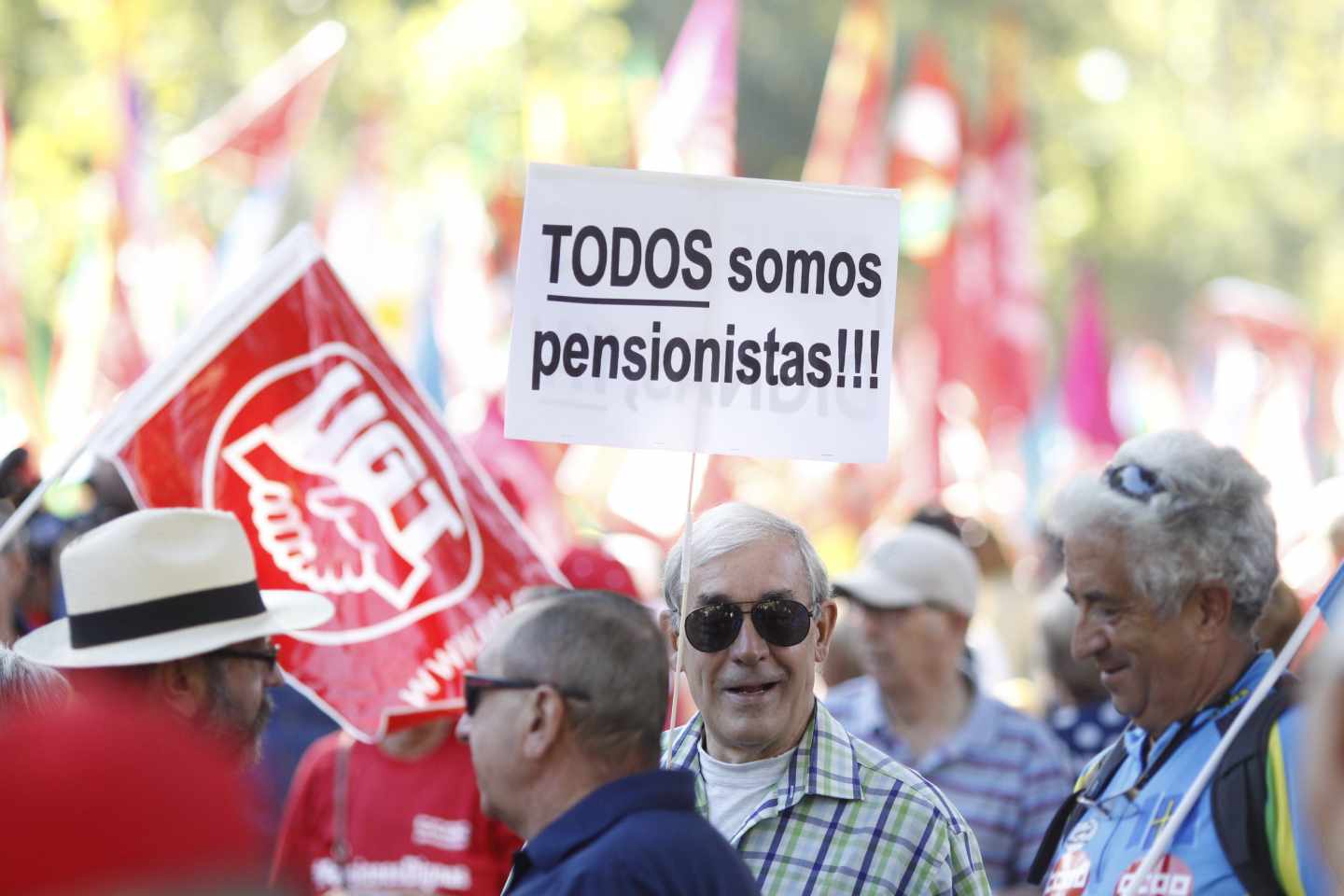 Marcha de pensionistas en Madrid.