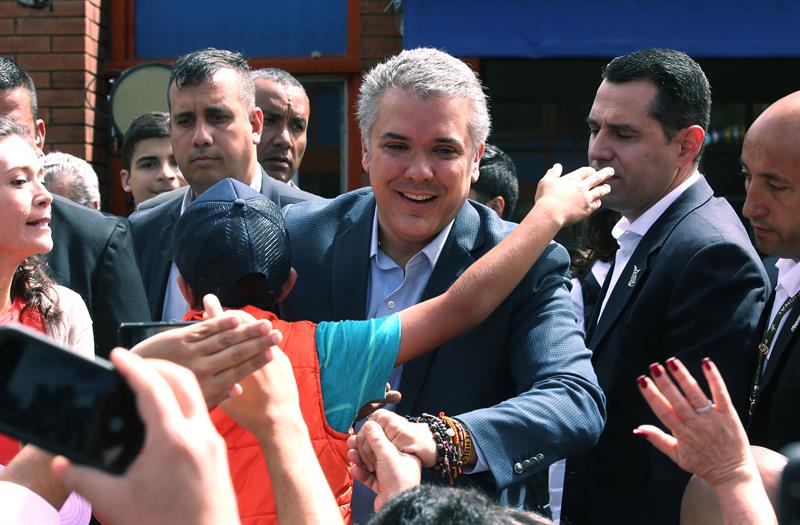 Iván Duque, en la ceremonia de investidura como presidente de Colombia.