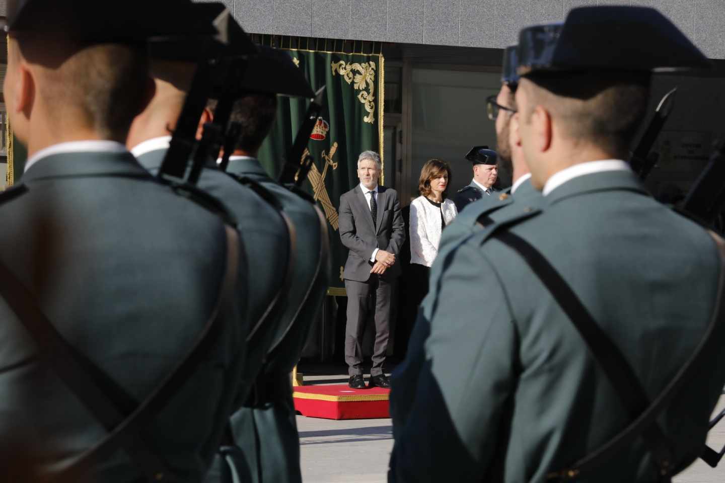El ministro Grande-Marlaska, en la toma de posesión de Félix Azón como director general de la Guardia Civil.