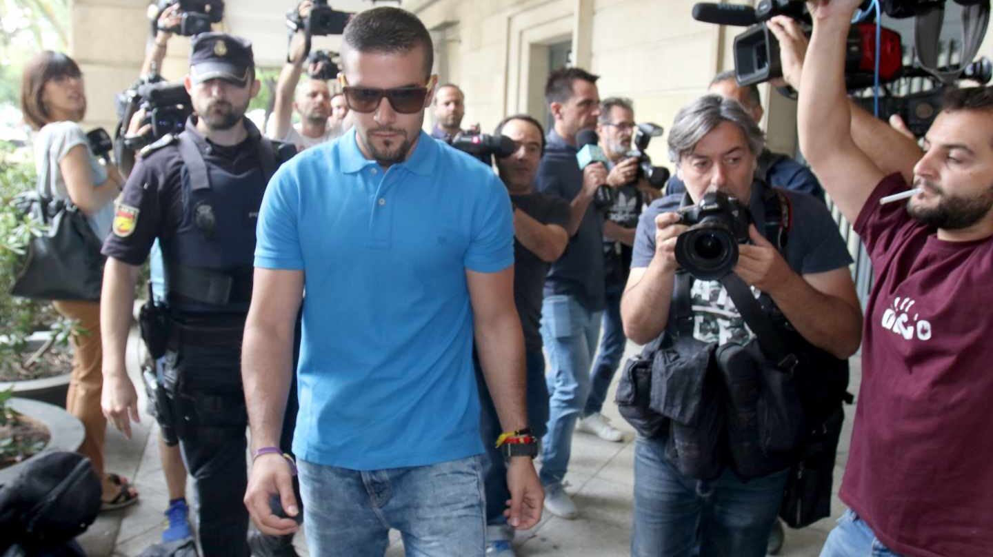 Ángel Boza, miembro de 'La Manada', en los juzgados de Sevilla.