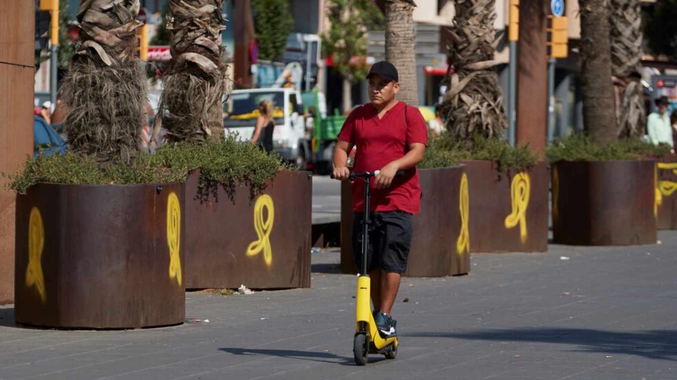 Lazos amarillos en Barcelona.