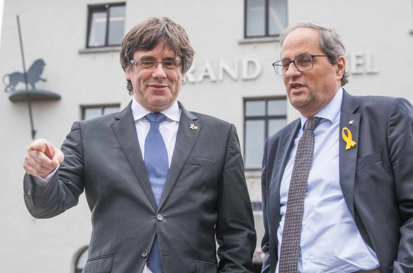 Carles Puigdemont y Quim Torra, en Waterloo.