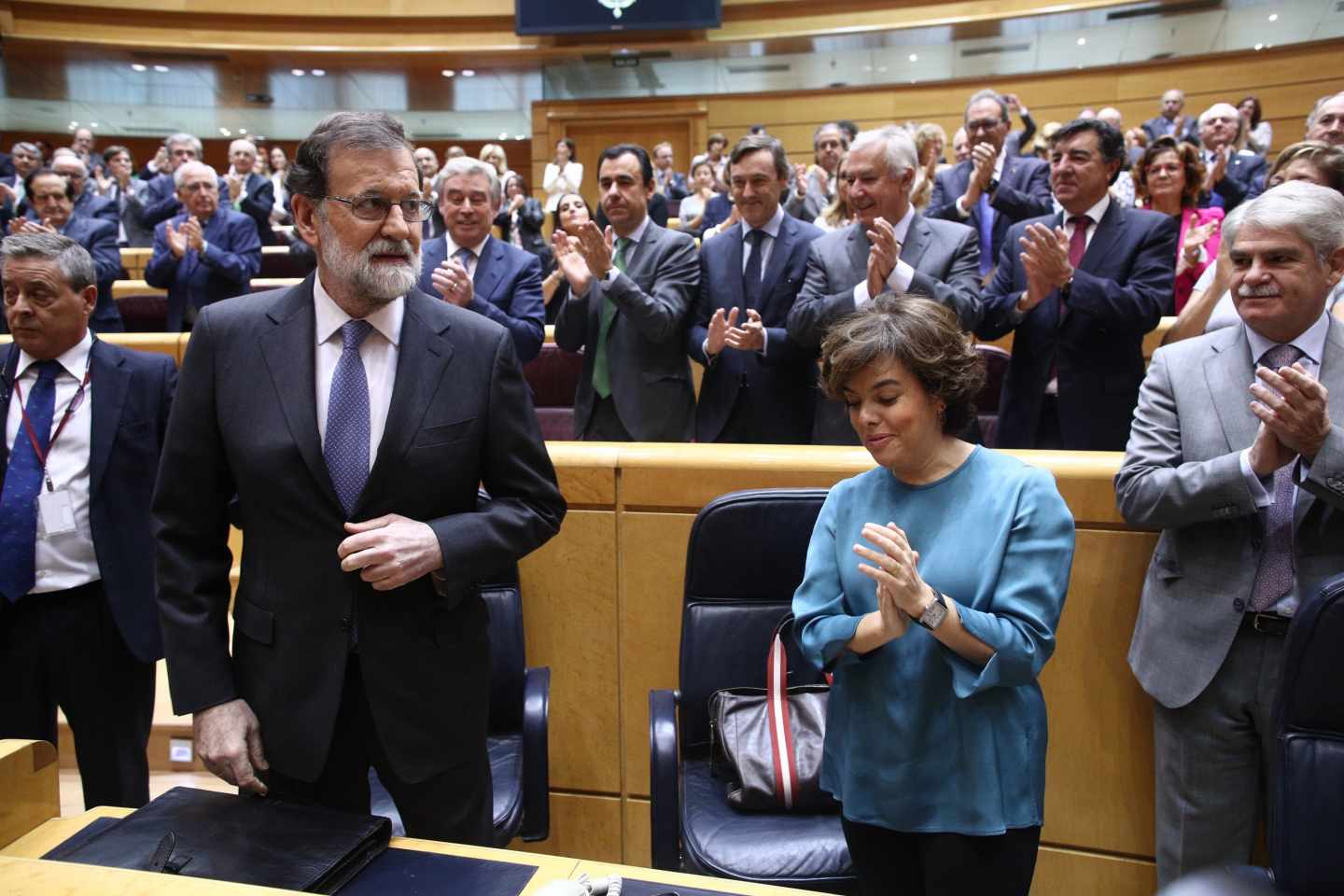 Mariano Rajoy, en el Senado tras la aprobación del artículo 155.