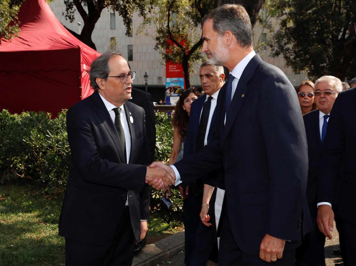 Quim Torra y el Rey Felipe VI.