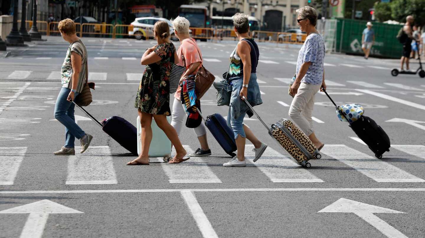 Turistas en la ciudad de Valencia.