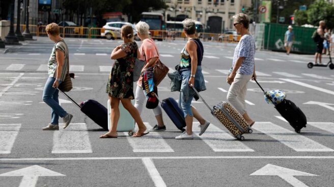 Turistas en la ciudad de Valencia.