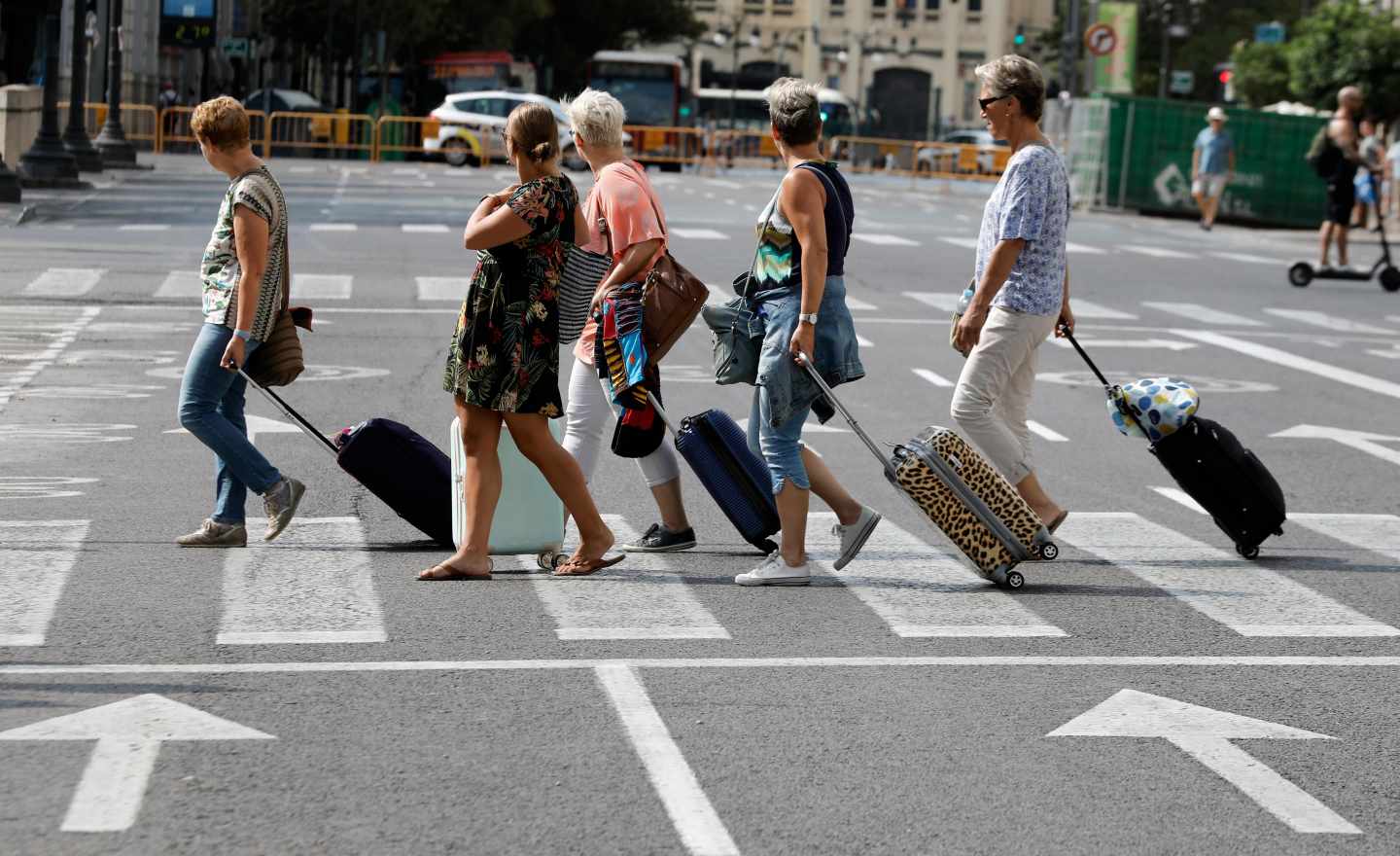 Turistas en la ciudad de Valencia.