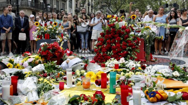 Memorial de las víctimas en Barcelona.