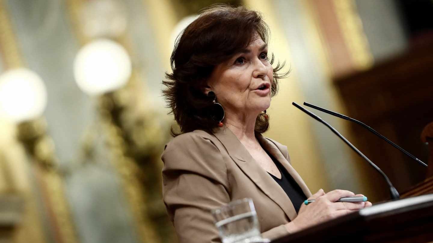 La vicepresidenta del Gobierno, Carmen Calvo.