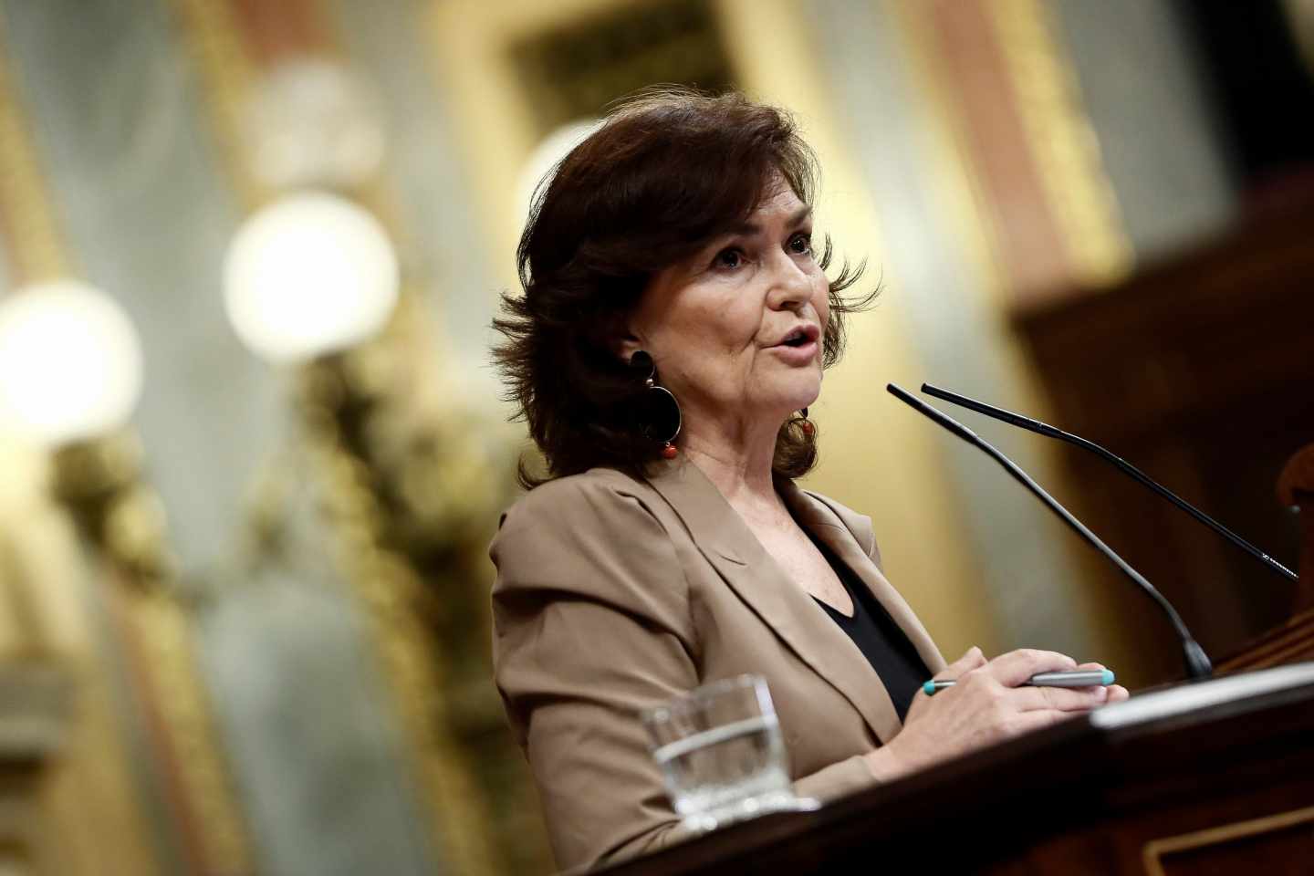 La vicepresidenta del Gobierno, Carmen Calvo.