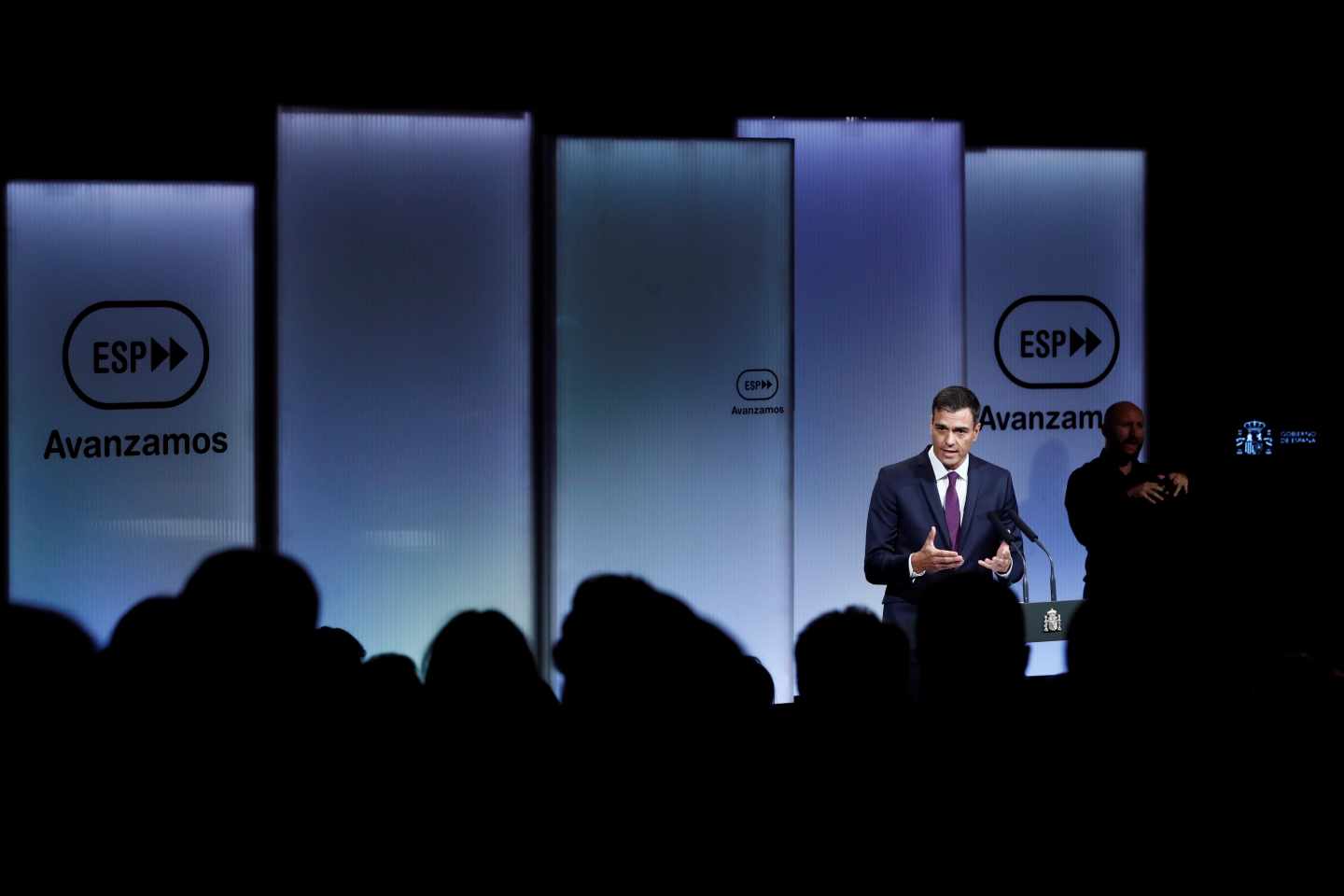 Pedro Sánchez, en el acto de los 100 días de Gobierno.