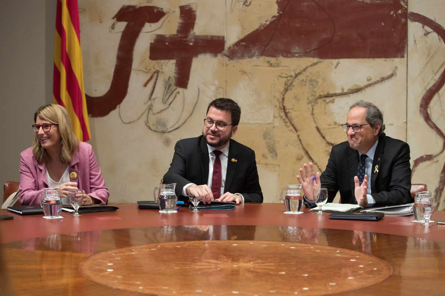 Artadi, Aragonés y Torra, en la Generalitat.
