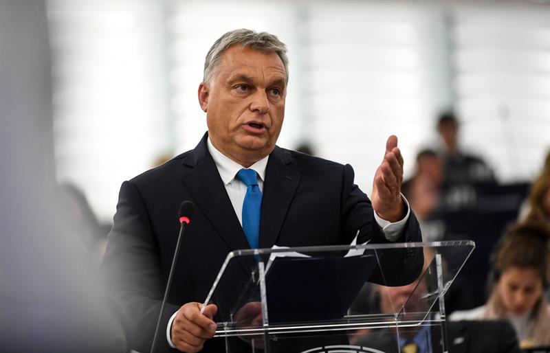 Viktor Orban, en el Parlamento Europeo.