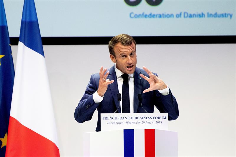Emmanuel Macron en una conferencia reciente.