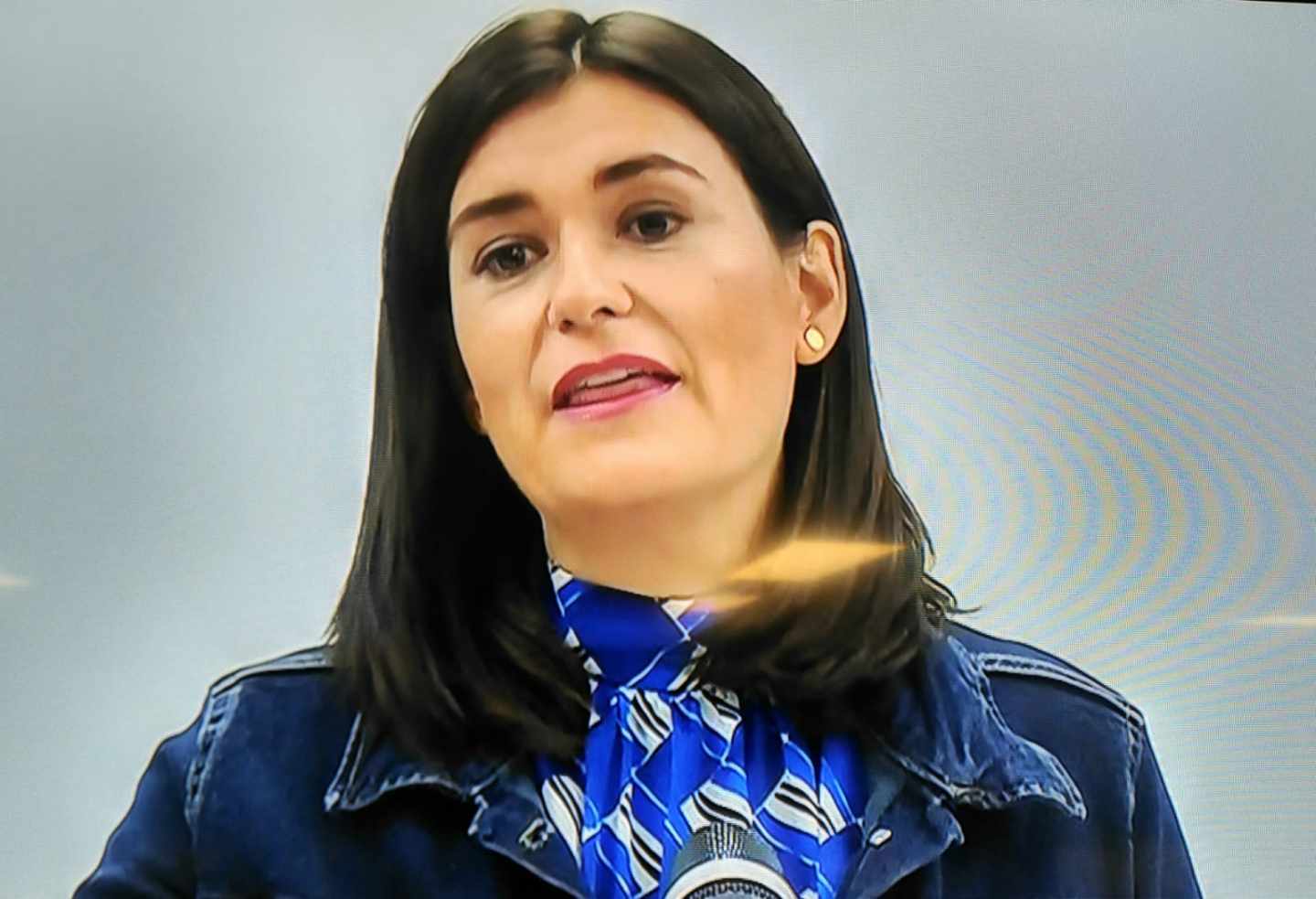 La ministra Carmen Montó, al anunciar su dimisión.