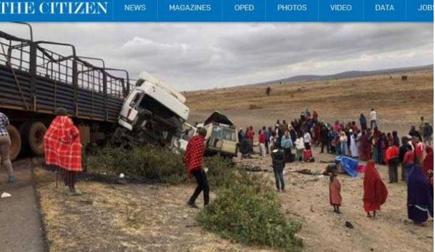 Tres malagueñas muertas en Tanzania Imagen del siniestro, registrado en la zona de Arusha