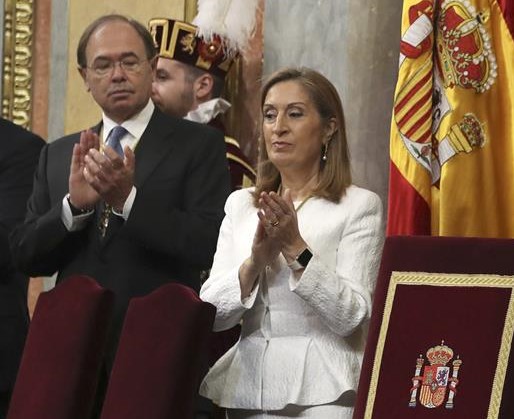 El presidente del Senado, Pío García Escudero, junto a la presidenta del Senado, Ana Pastor